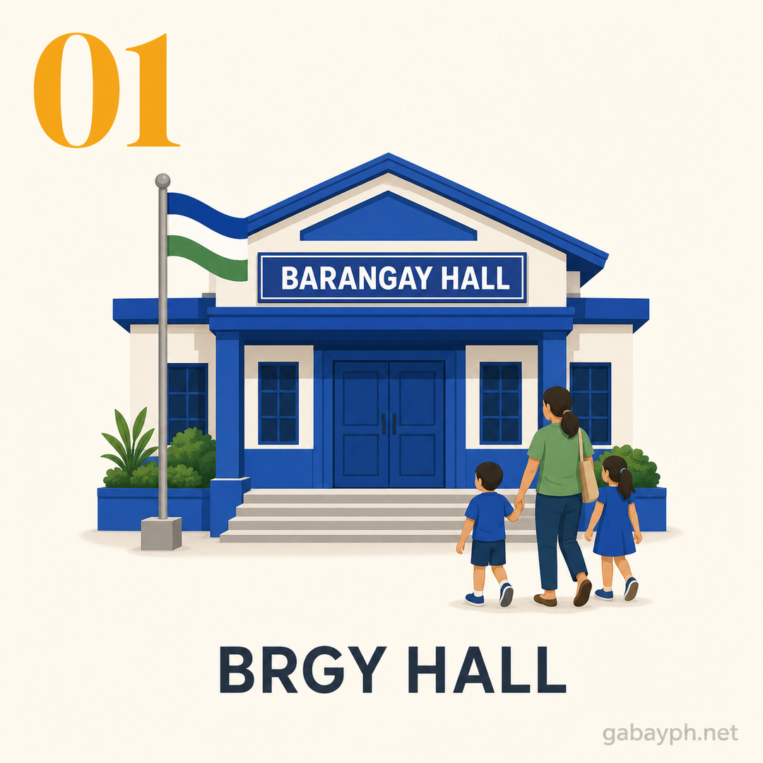 Step 1: Pumunta sa barangay hall o LSWDO