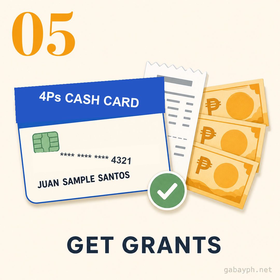 Step 5: Tanggapin ang grants via cash card