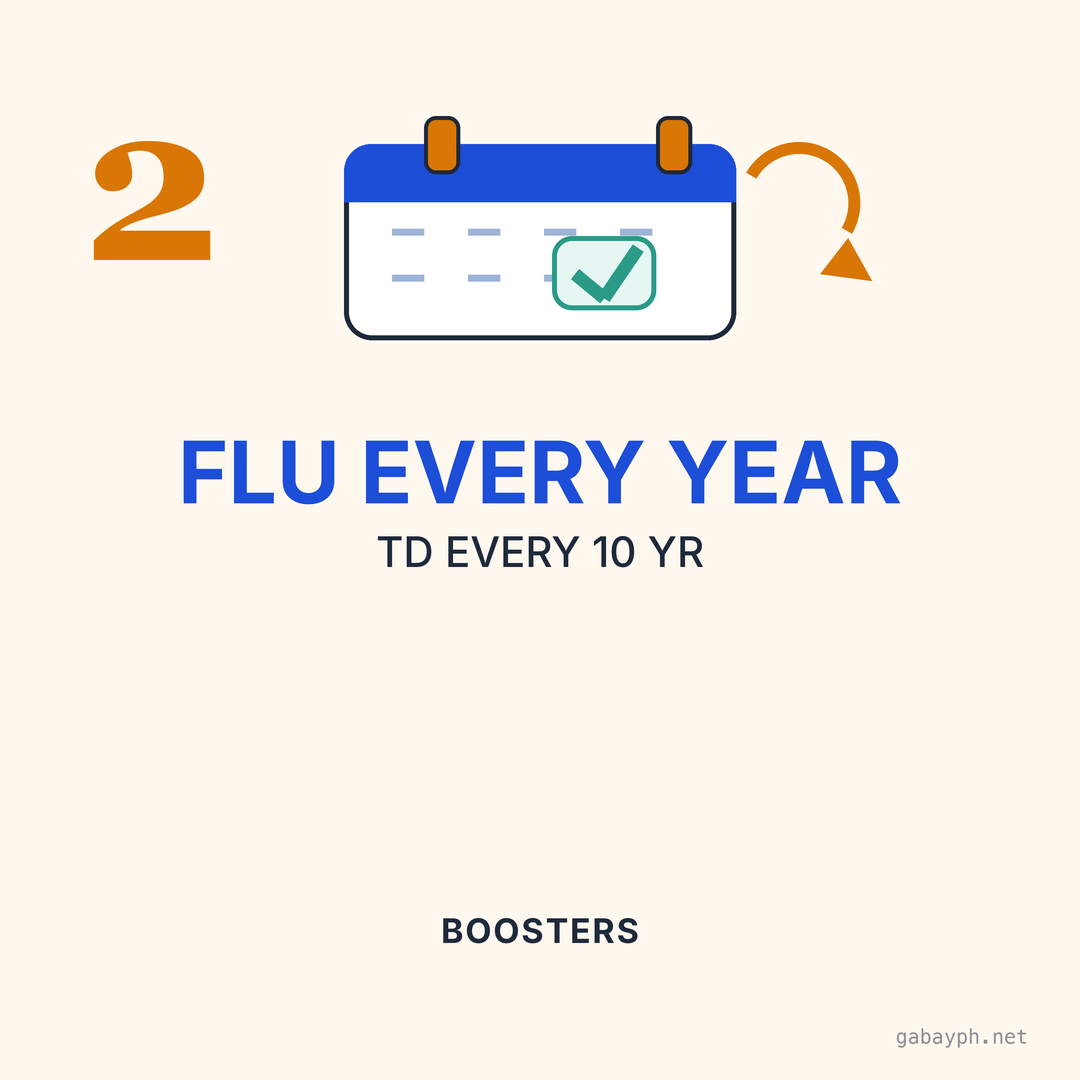 Fact 2: 4 shots most Filipino adults still need from childhood — Tdap, MMR, Varicella, Hep B