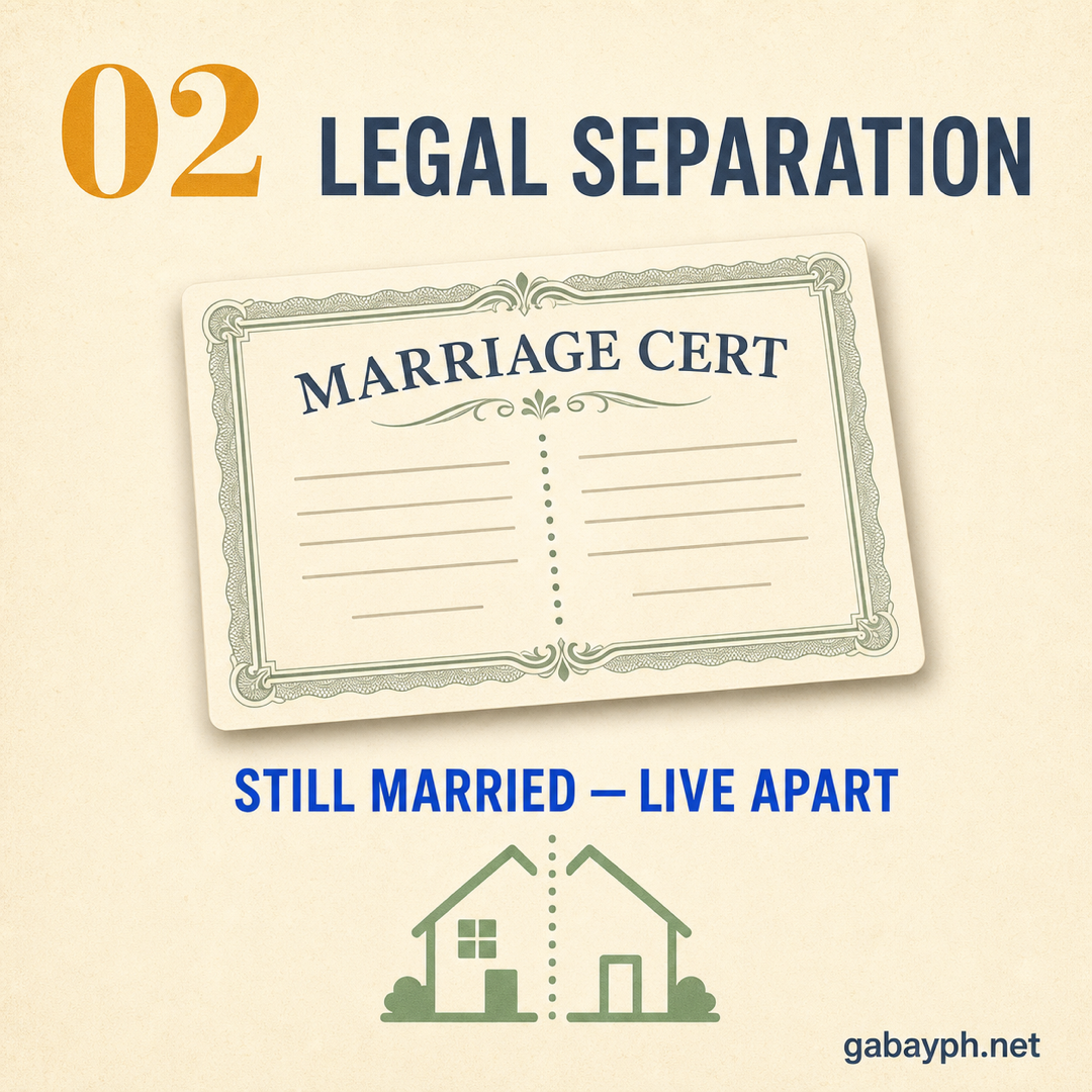 Fact 2: Legal separation — still married, live apart