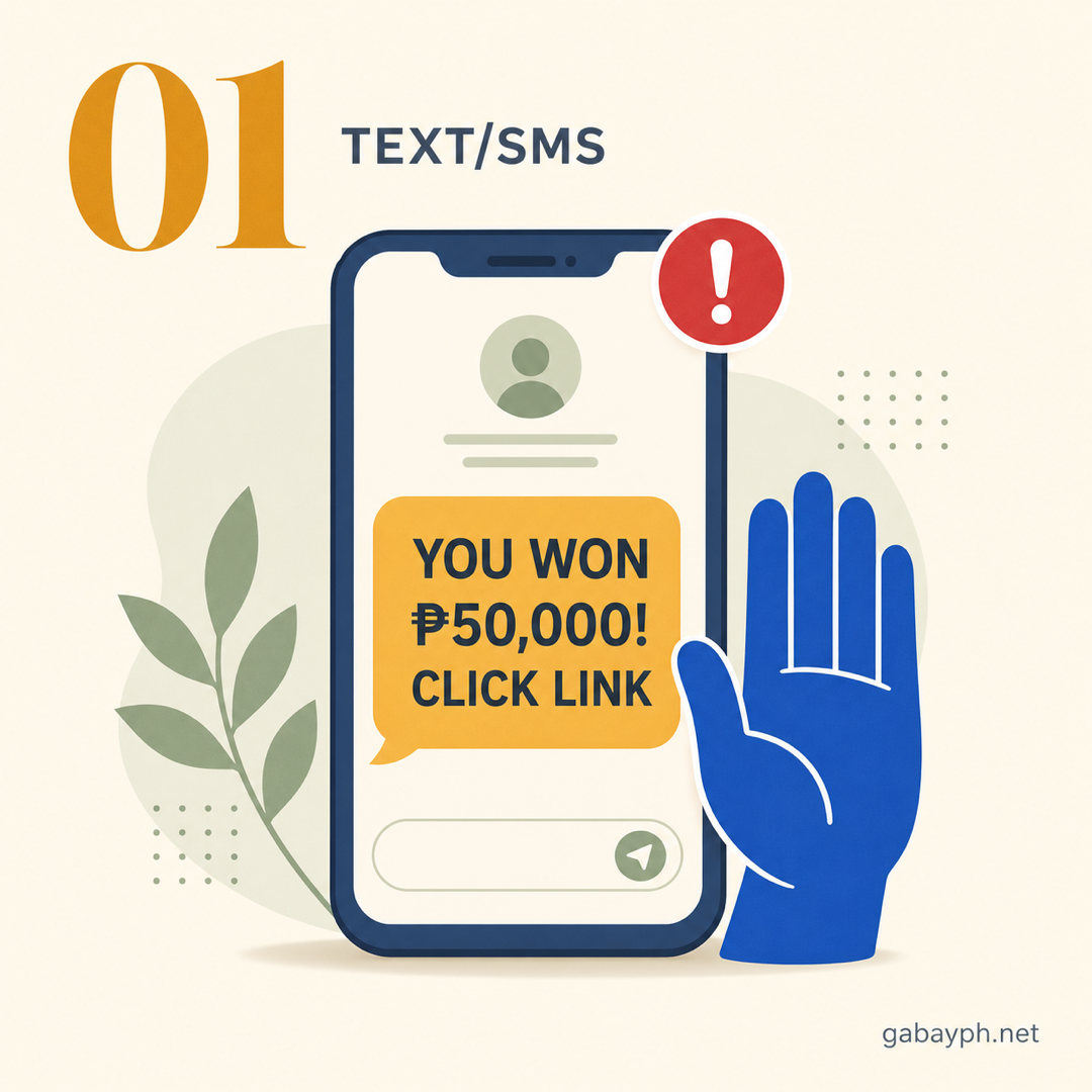Pattern 1: Suspicious SMS texts — too-good-to-be-true offers
