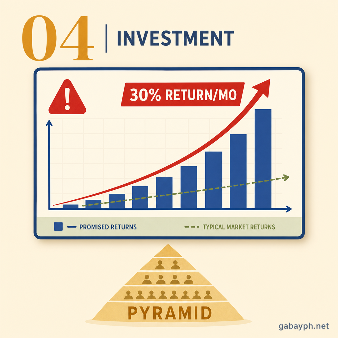 Pattern 4: Investment pyramid schemes — impossible returns