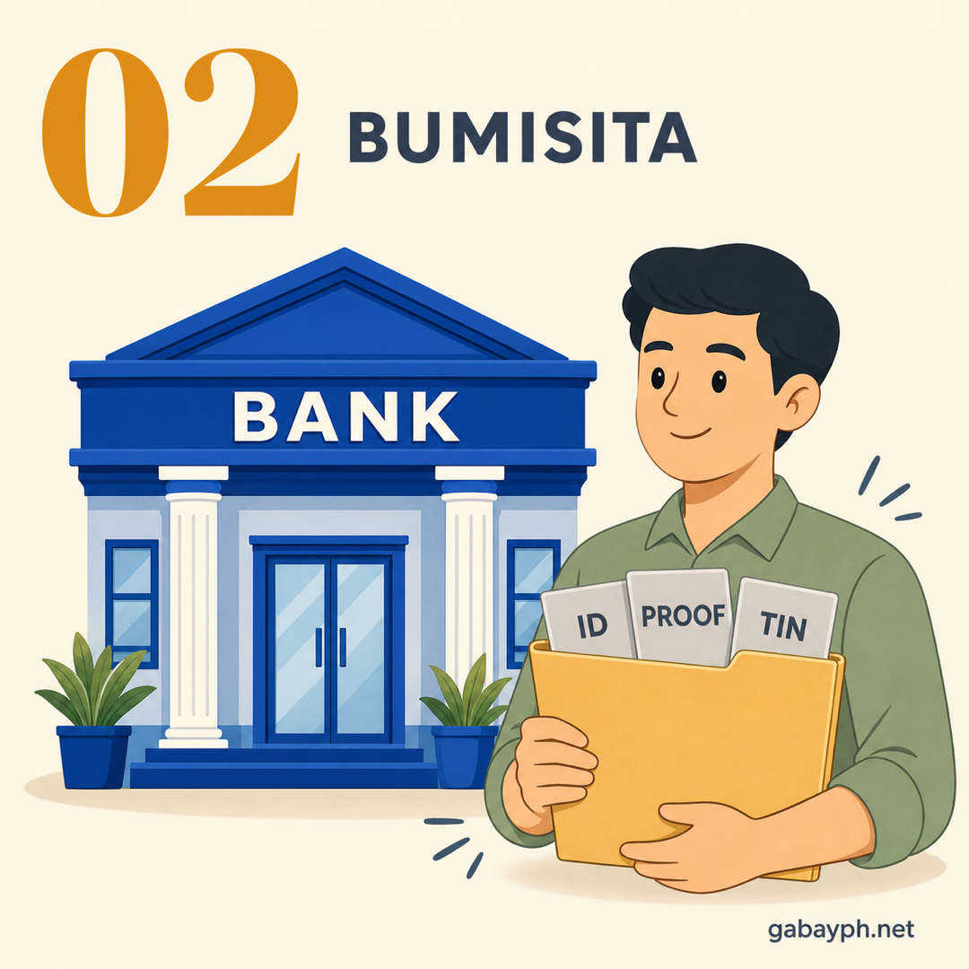 Step 2: Bumisita sa branch with your documents