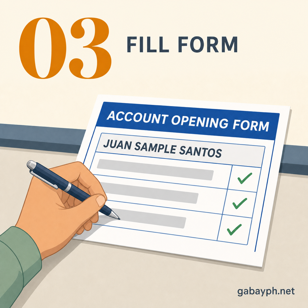 Step 3: Punan ang application form