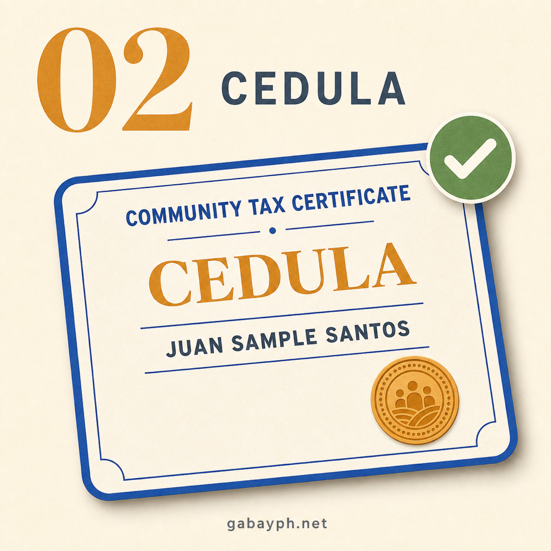 Step 2: Kumuha muna ng cedula kung wala ka pa