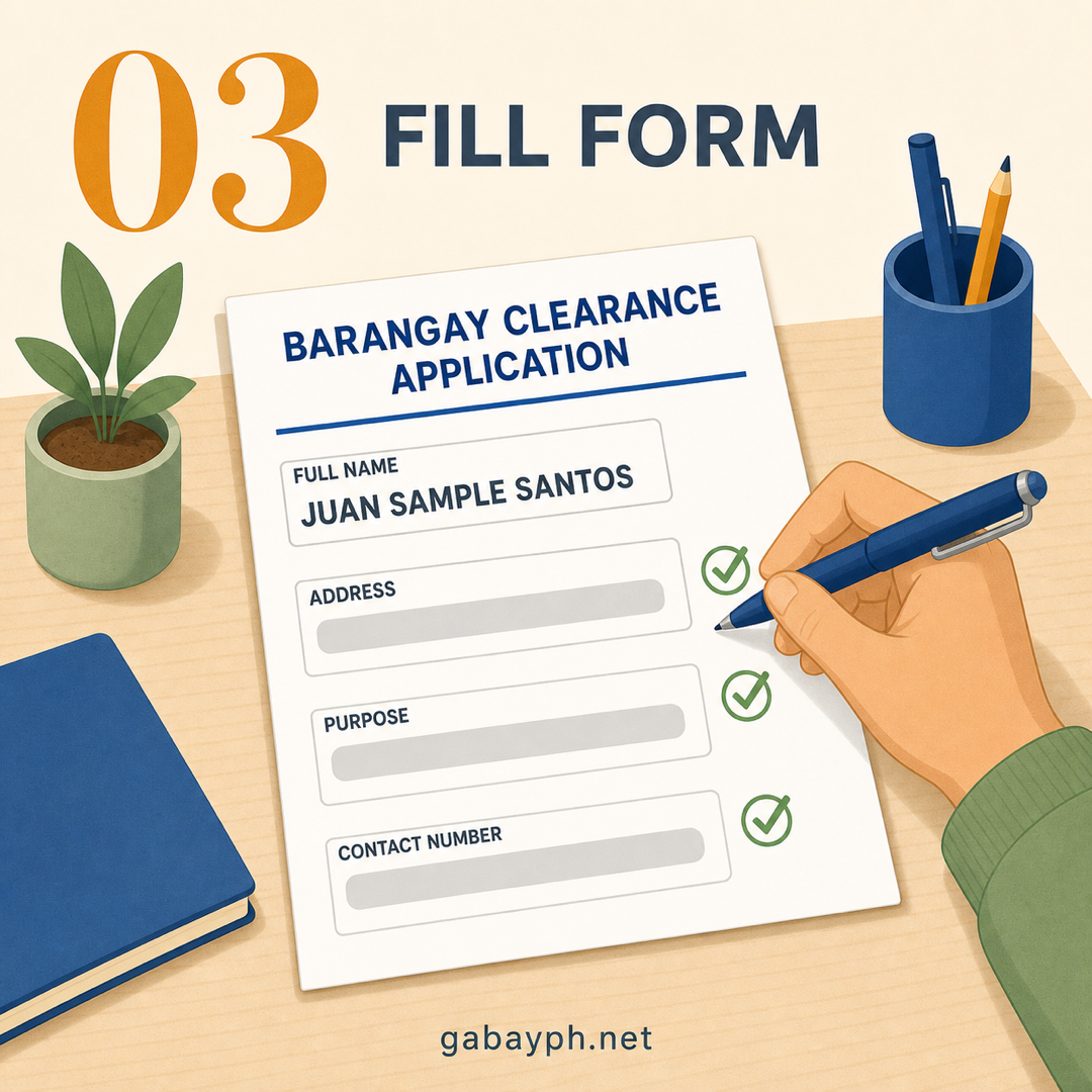 Step 3: Sagutan ang application form