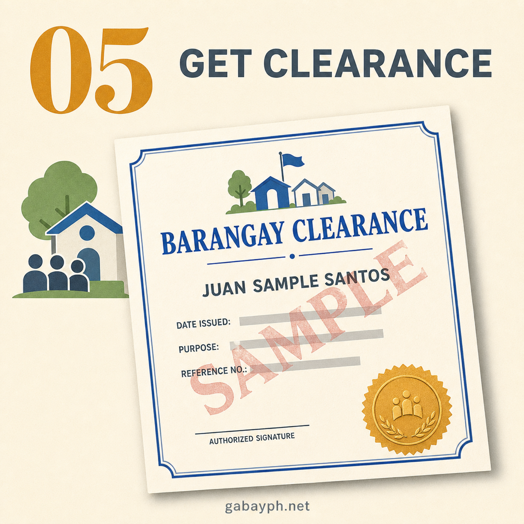 Step 5: Tanggapin ang Barangay Clearance