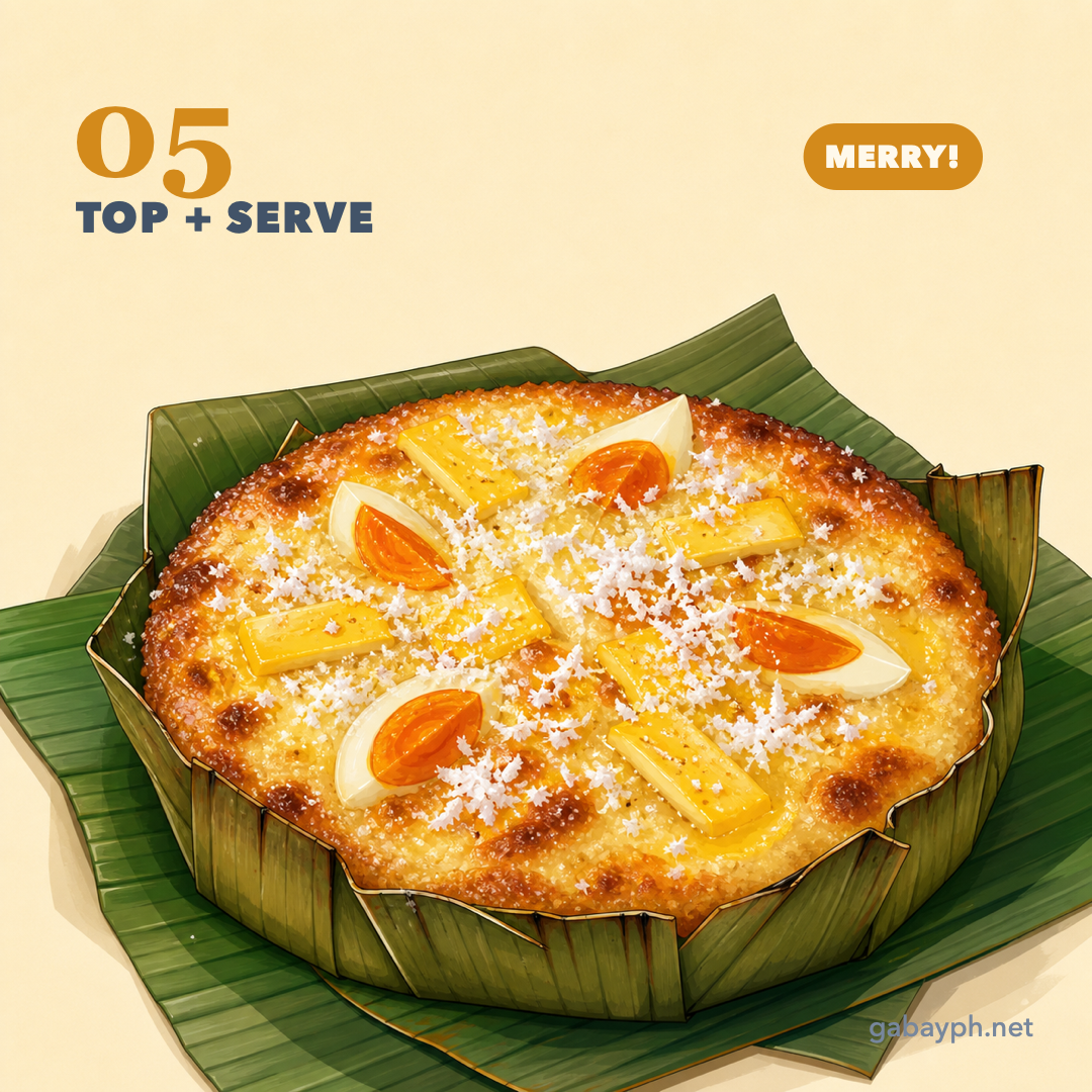 Step 5: Top with butter, sugar, and grated coconut