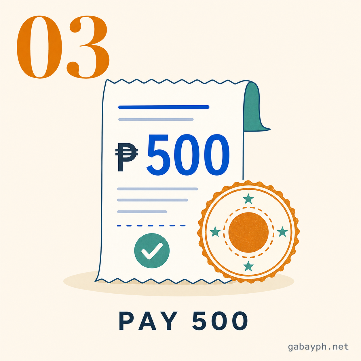 Step 3: Pay registration fee plus documentary stamp