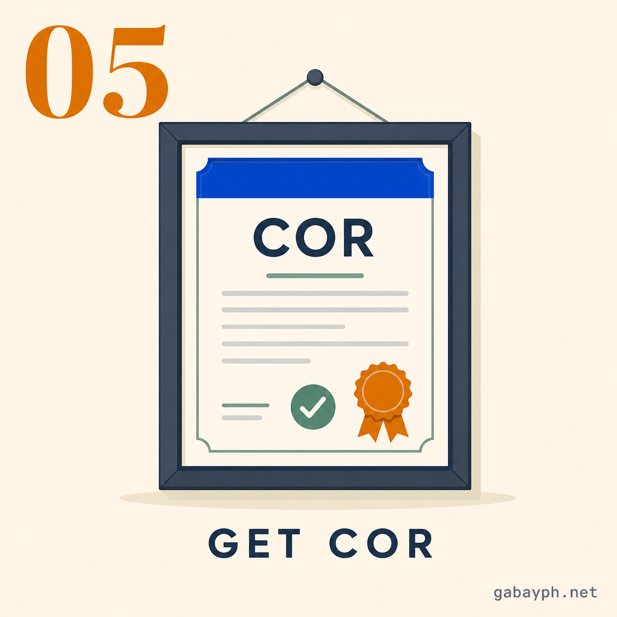 Step 5: Receive and display your Certificate of Registration