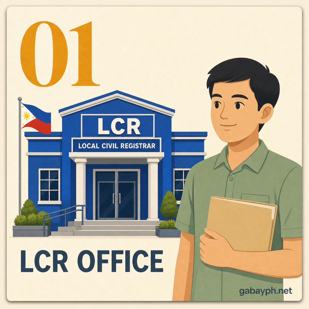 Step 1: Pumunta sa LCR (Local Civil Registrar)