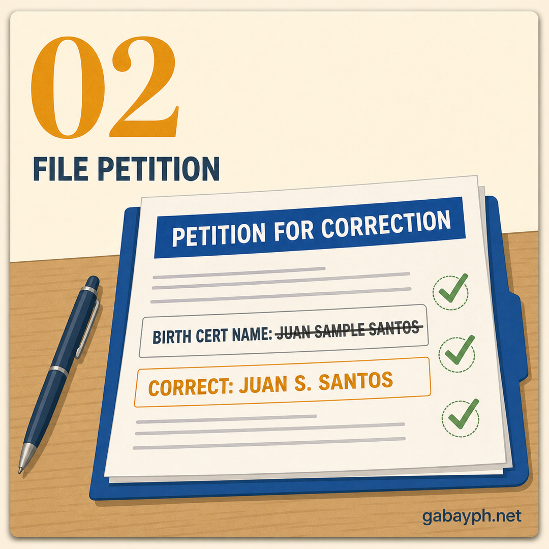 Step 2: File the petition with supporting documents
