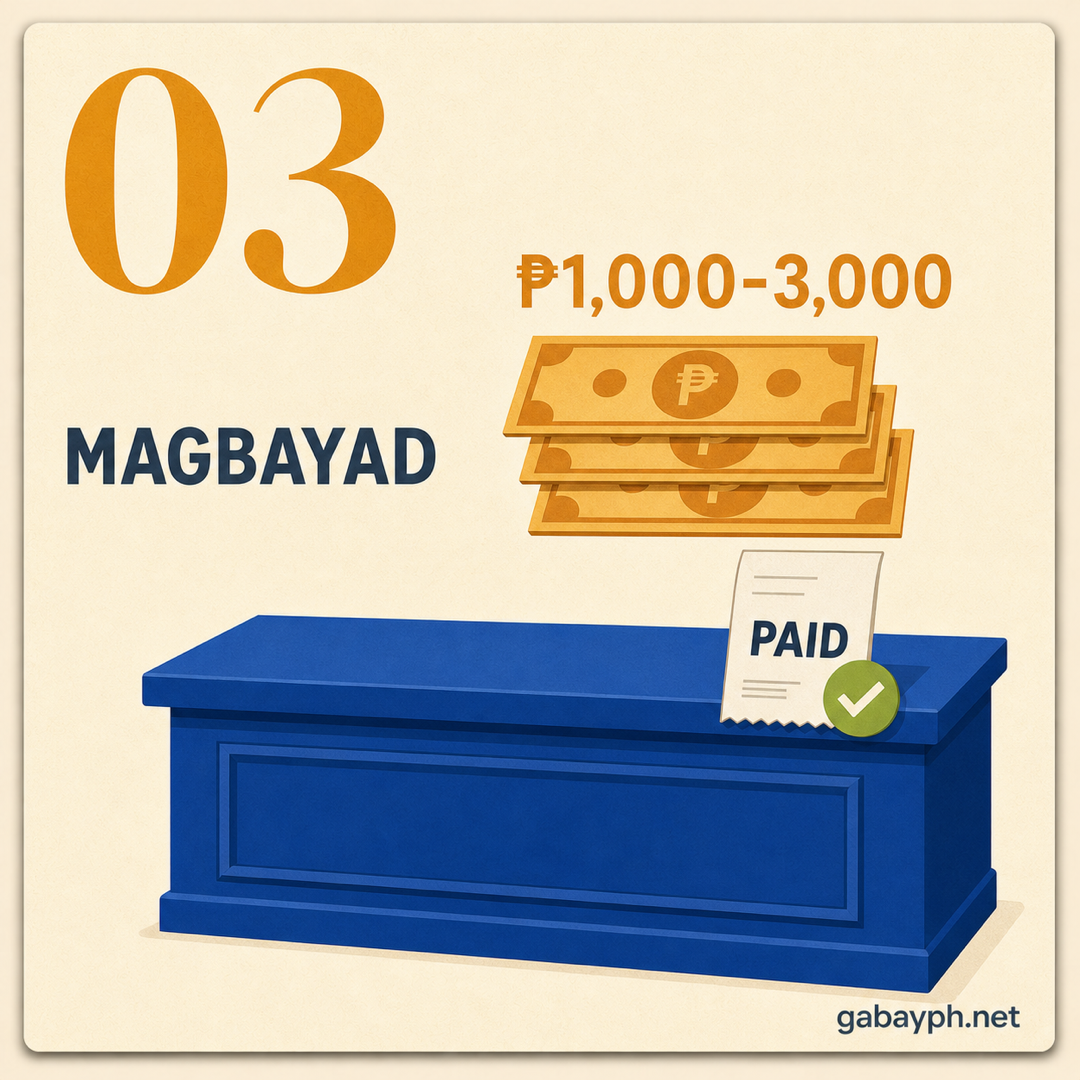 Step 3: Magbayad ng filing fee (₱1,000-3,000)