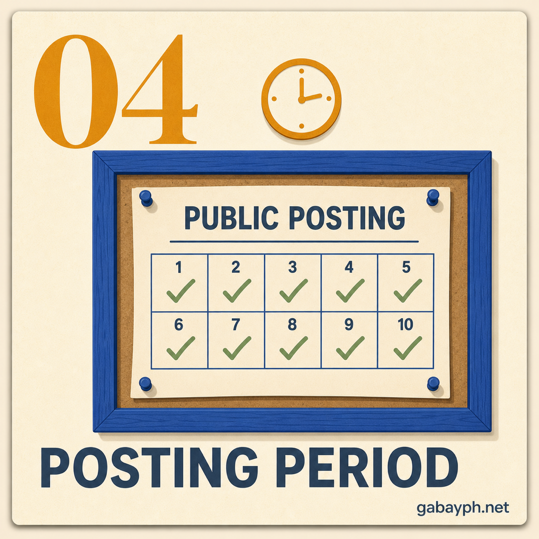 Step 4: Antayin ang 10-day public posting period
