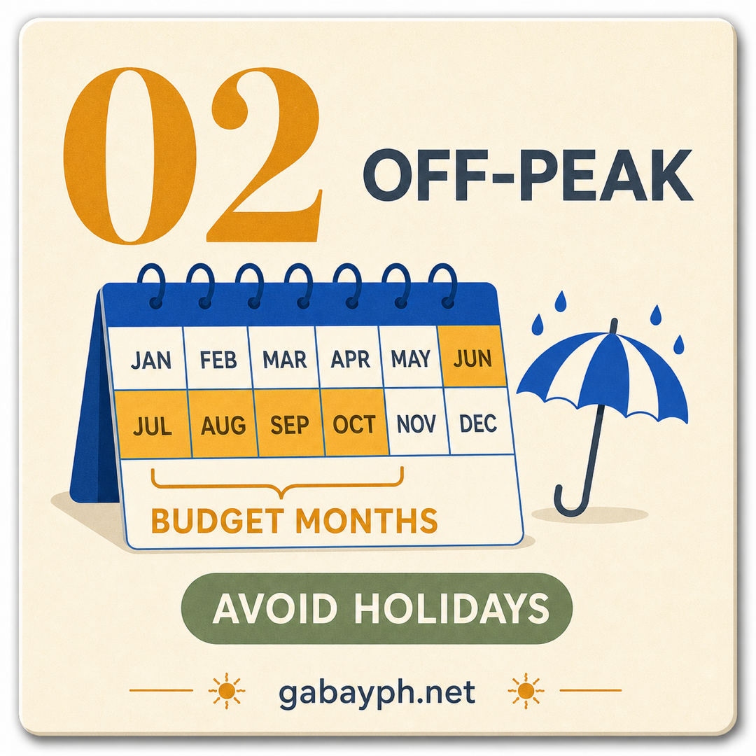 Fact 2: Travel off-peak — avoid holidays and peak season