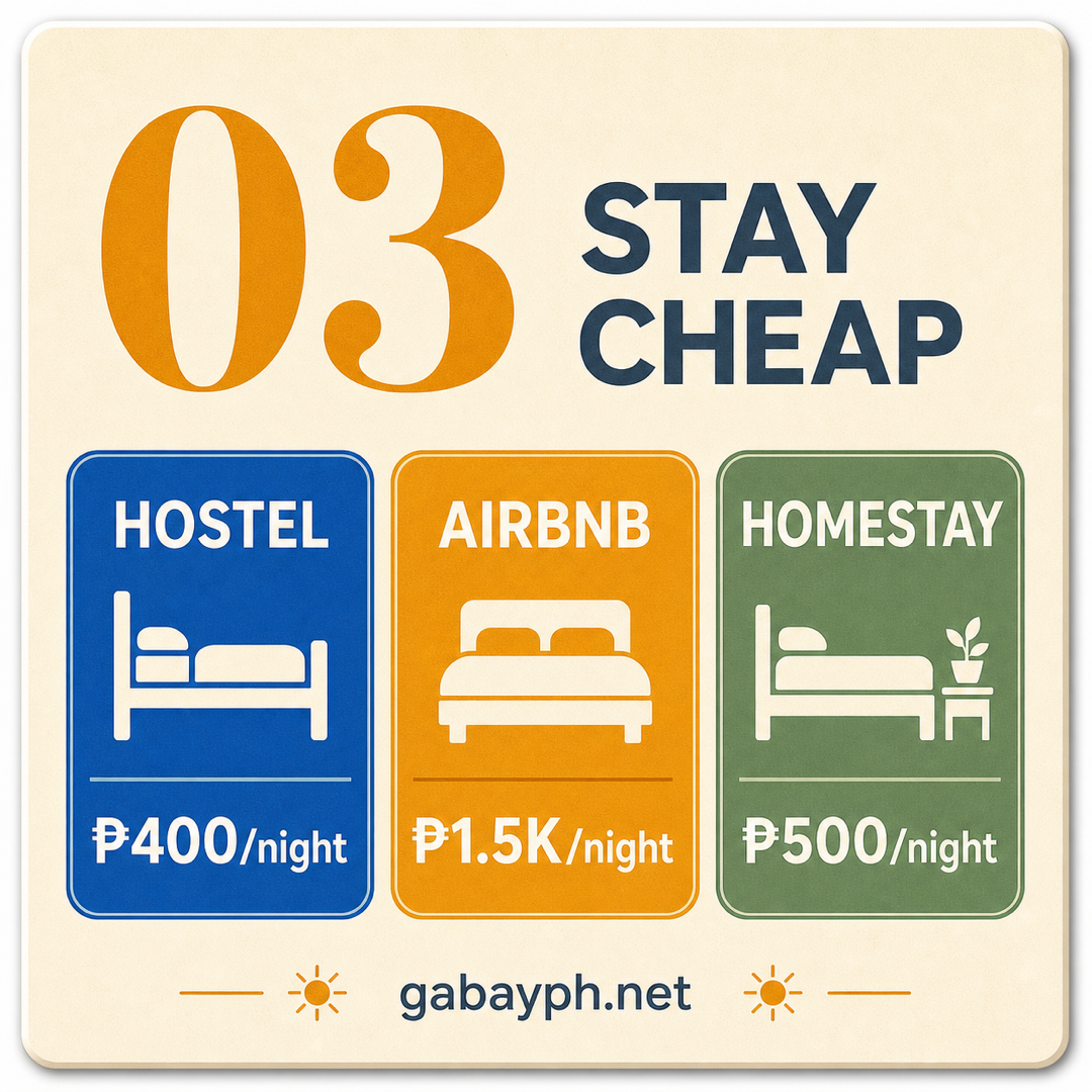 Fact 3: Stay cheap — hostel, Airbnb, or homestay