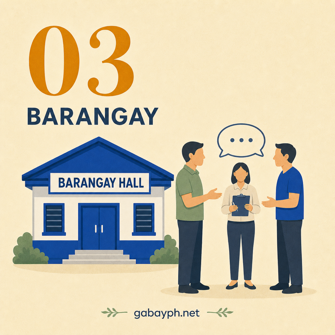 Step 3: Subukan muna ang barangay mediation