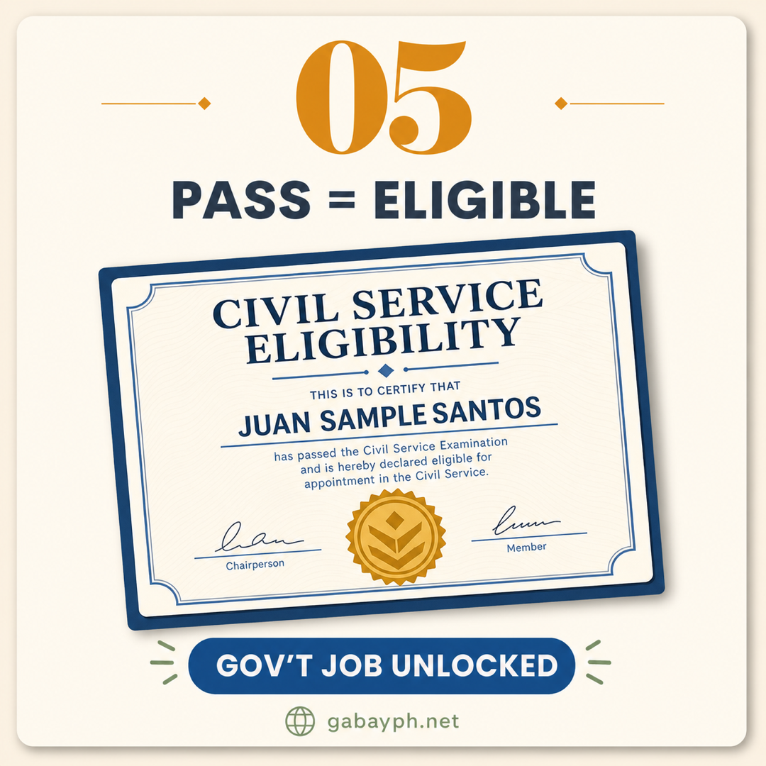 Step 5: Pass — earn your civil service eligibility