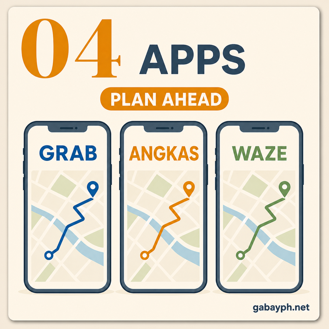 Fact 4: Use commute apps — Grab, Angkas, Waze