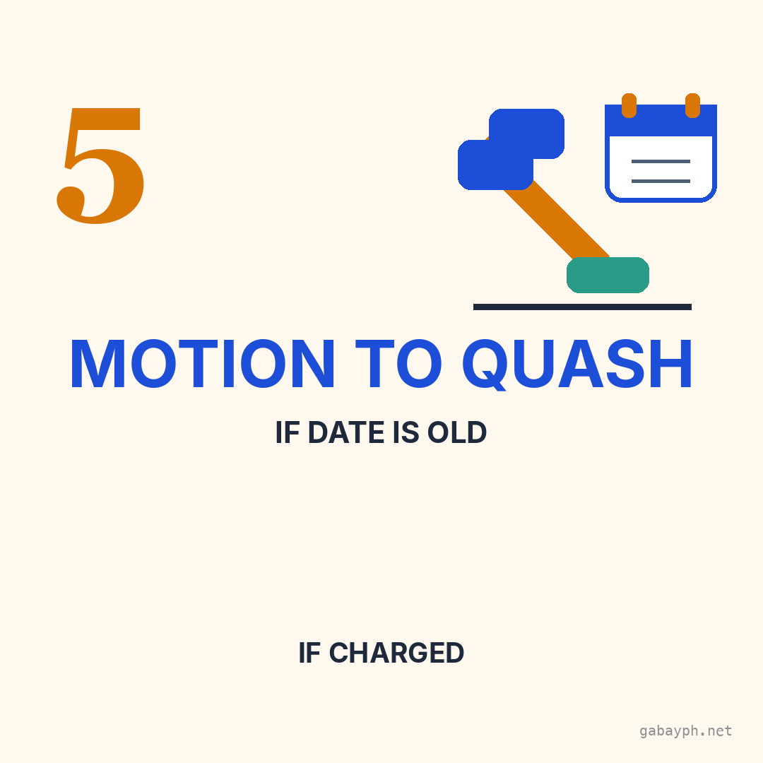 Fact 5: If charged — engage lawyer, post bail, file Motion to Quash