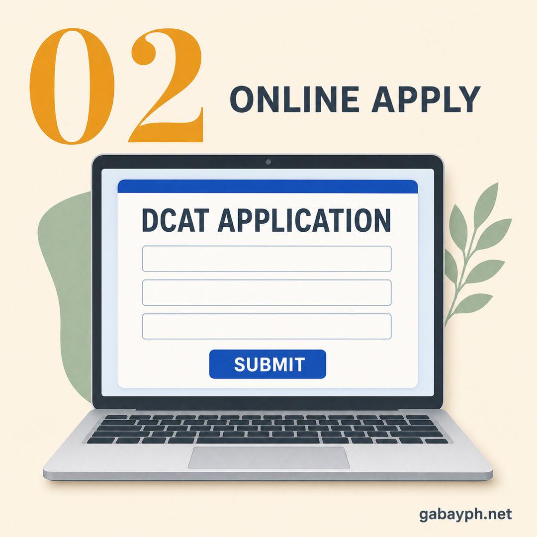 Step 2: Apply online via the DCAT portal