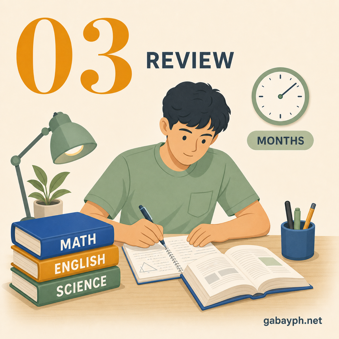 Step 3: Review math, English, science