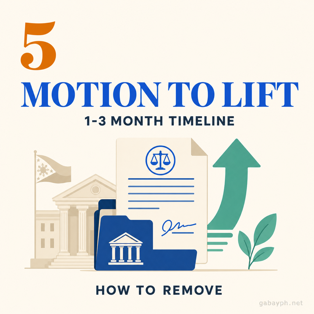 Step 5: I-file ang Motion to Lift sa issuing court