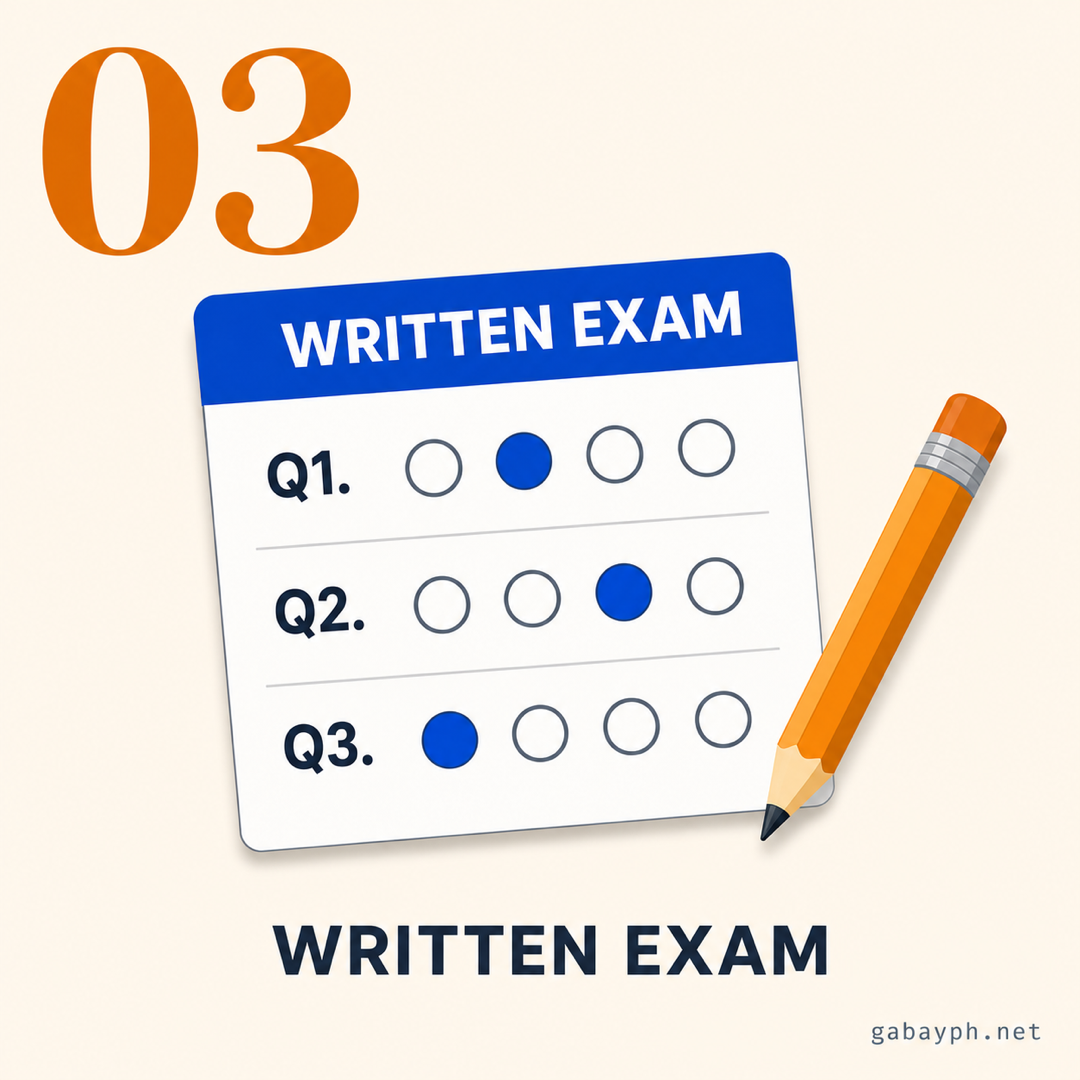 Step 3: Pumasa sa written exam