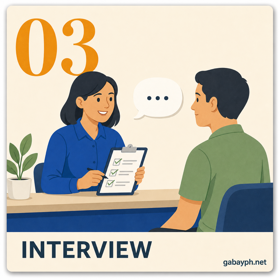 Step 3: Sumailalim sa assessment interview with social worker