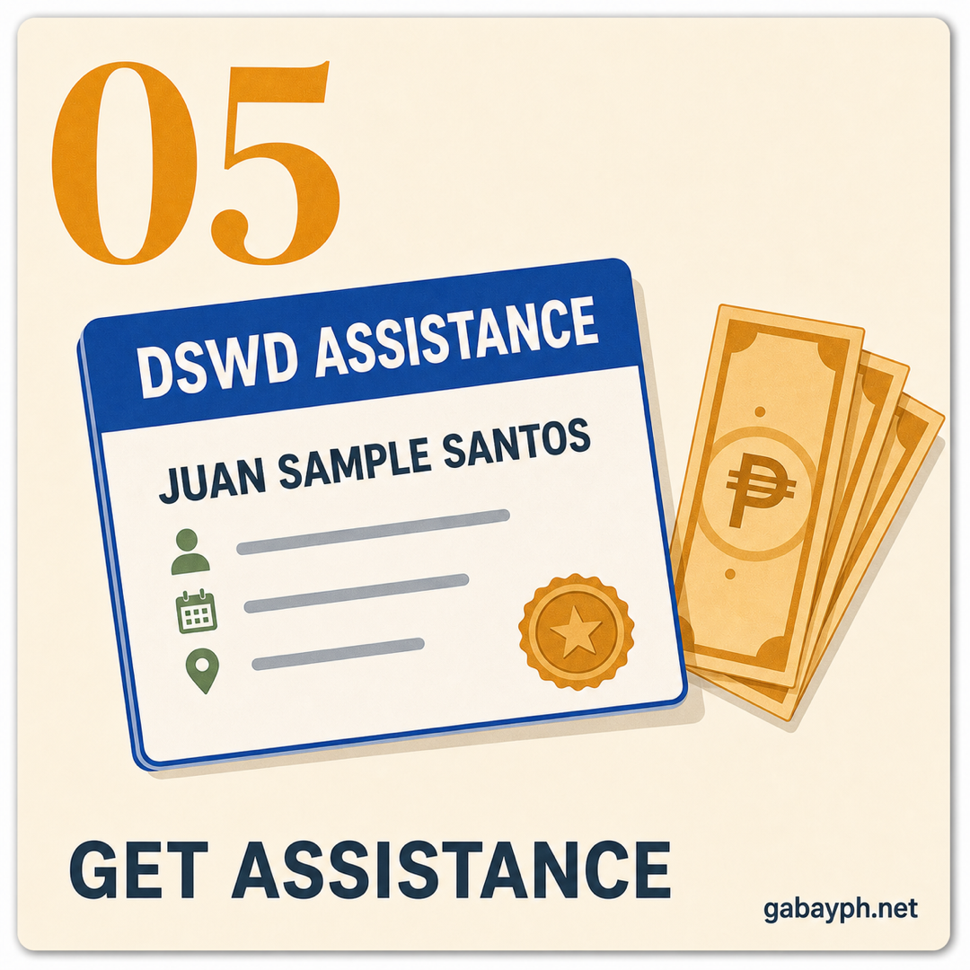 Step 5: Tanggapin ang assistance via guarantee letter o cash