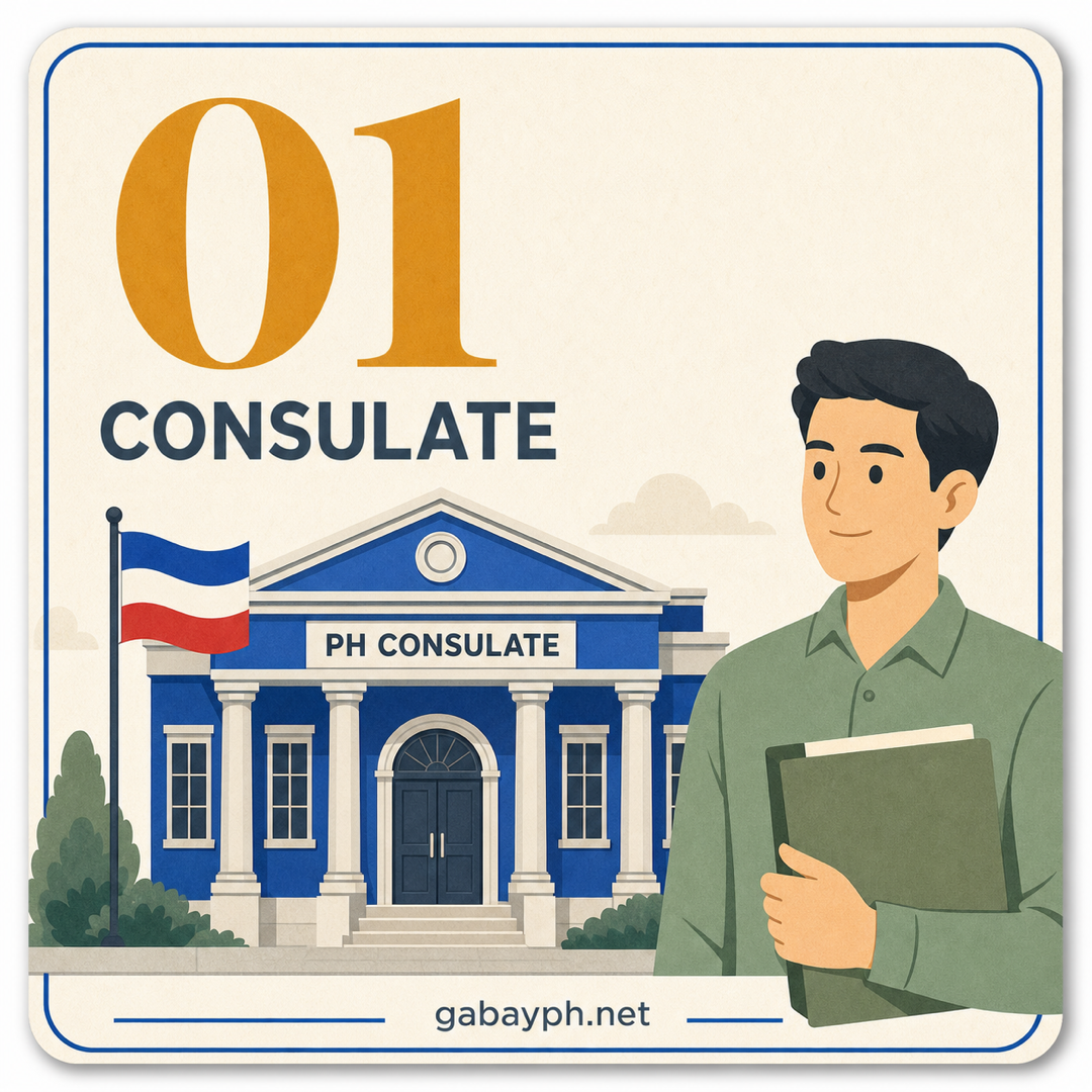 Step 1: Pumunta sa Philippine Consulate o Embassy