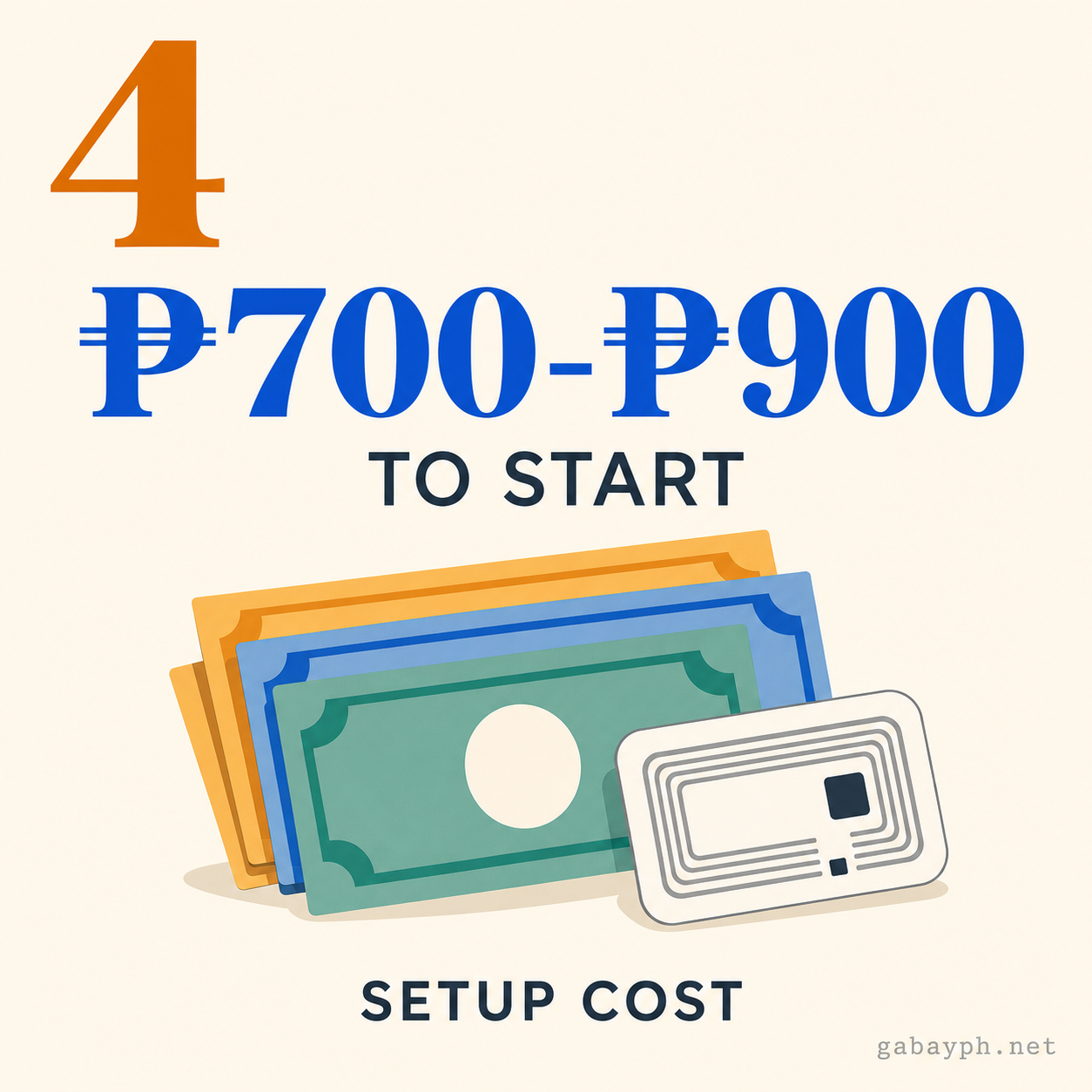 Fact 4: Setup is ₱700-900 (free sticker, ₱500 starter load)