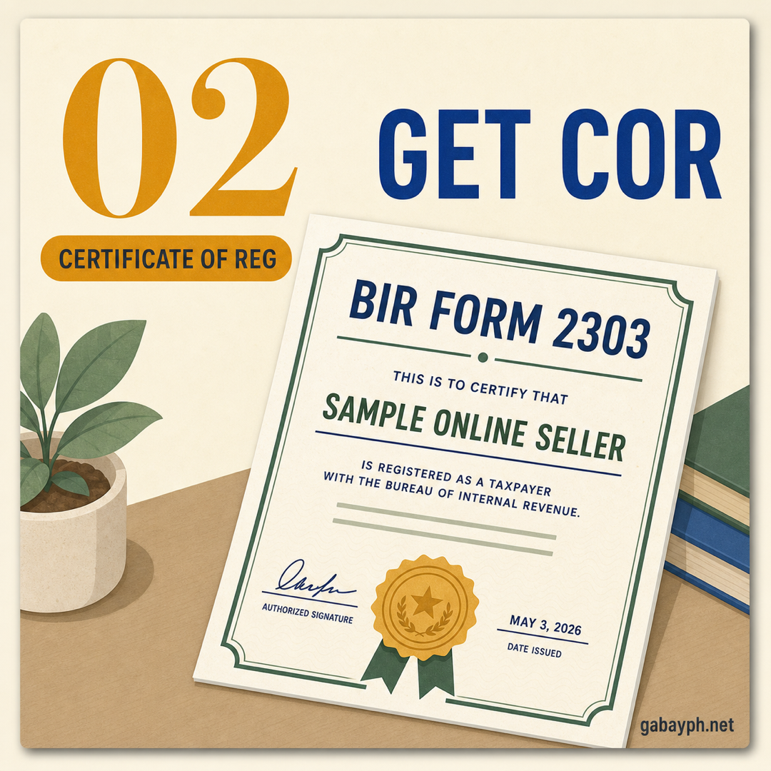 Fact 2: Get your Certificate of Registration (BIR 2303)
