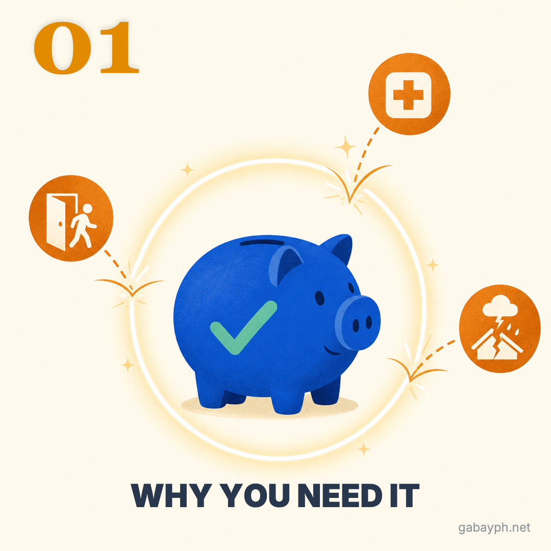 Fact 1: Why you need one — buffer against medical, job loss, repairs