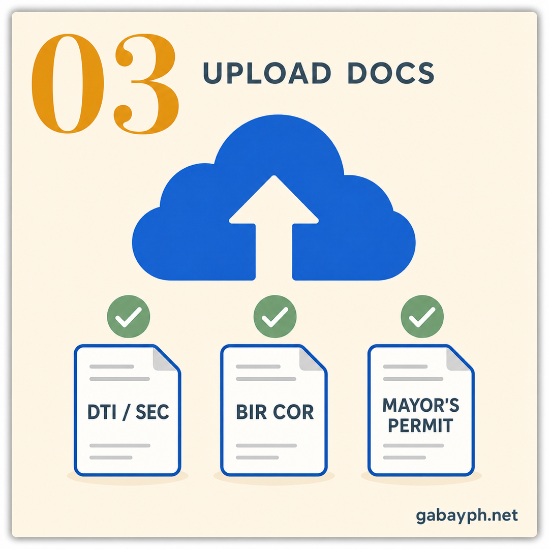 Step 3: I-upload ang supporting documents