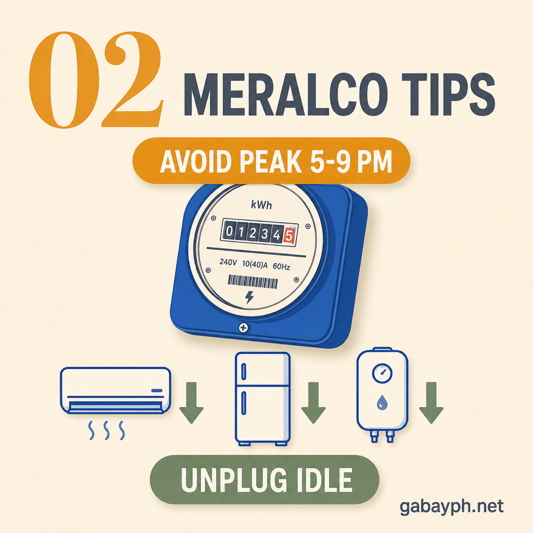 Fact 2: Avoid Meralco peak hours, unplug idle appliances