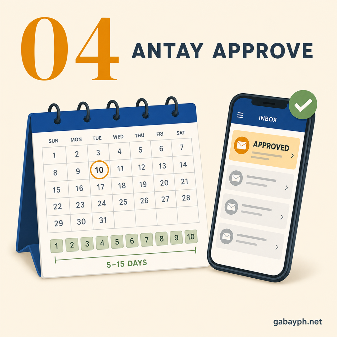 Step 4: Antayin ang approval (5-15 business days)
