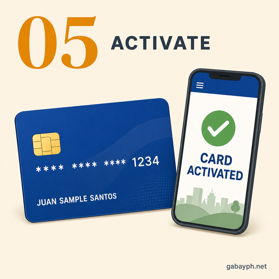 Step 5: Activate your card at i-set ang security