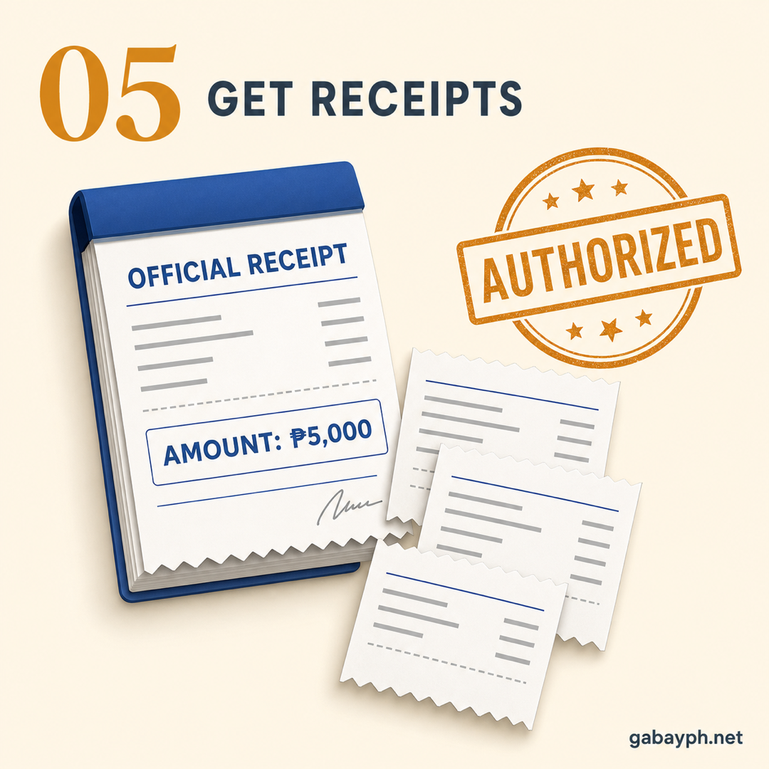 Step 5: Get authority to print receipts/invoices