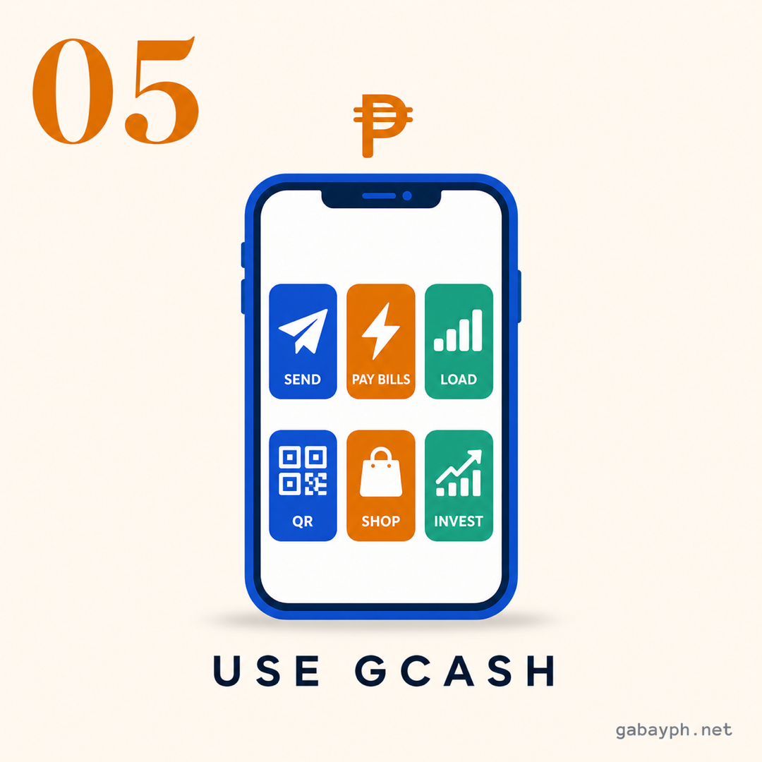 Step 5: Use GCash — send, pay bills, QR, shop, invest