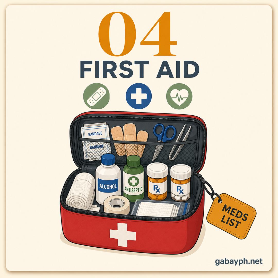 Fact 4: First aid kit + prescription meds