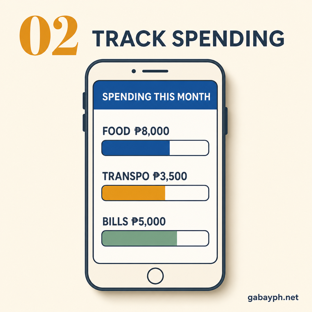 Fact 2: Track every peso you spend each month