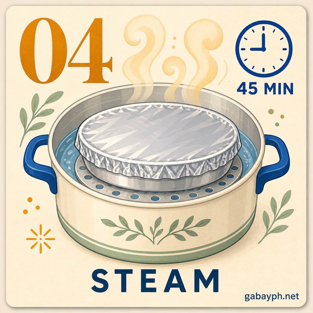 Step 4: Steam for 45 minutes