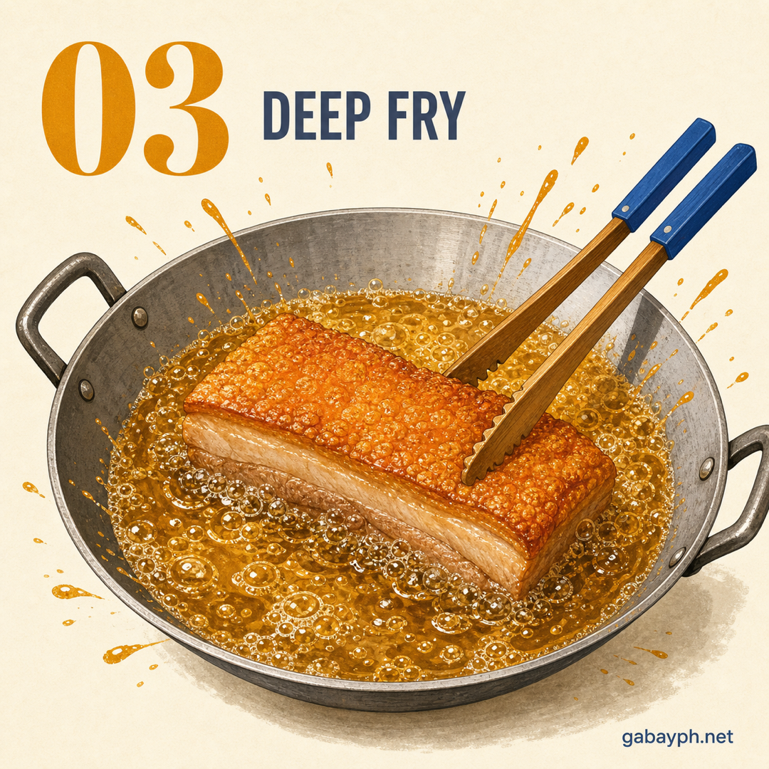 Step 3: Deep fry in hot oil until golden and crisp