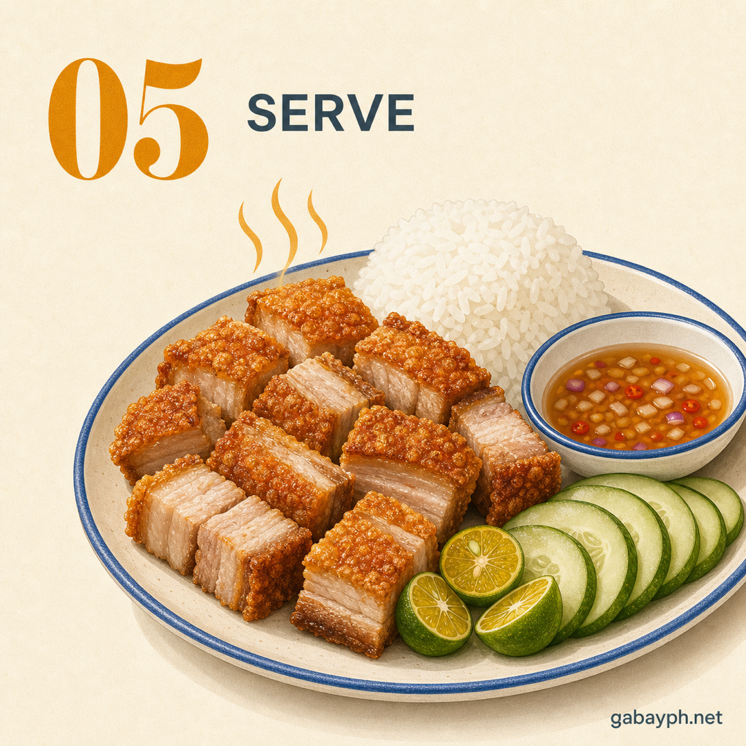 Step 5: Serve with sawsawan and rice