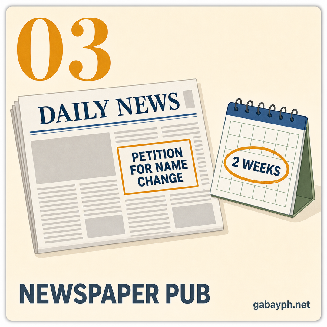 Step 3: Newspaper publication for 2 weeks