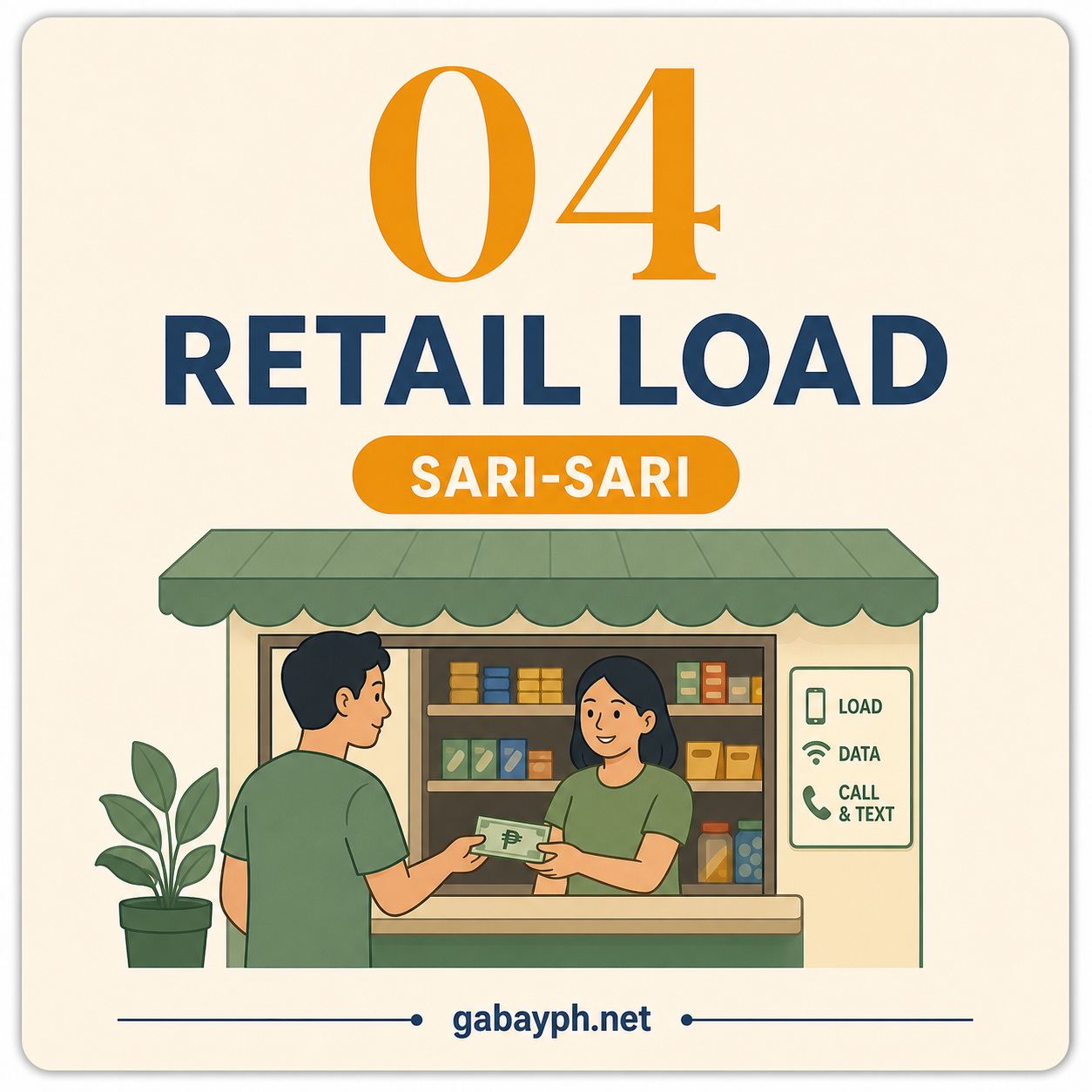 Fact 4: Buy retail load at sari-sari stores
