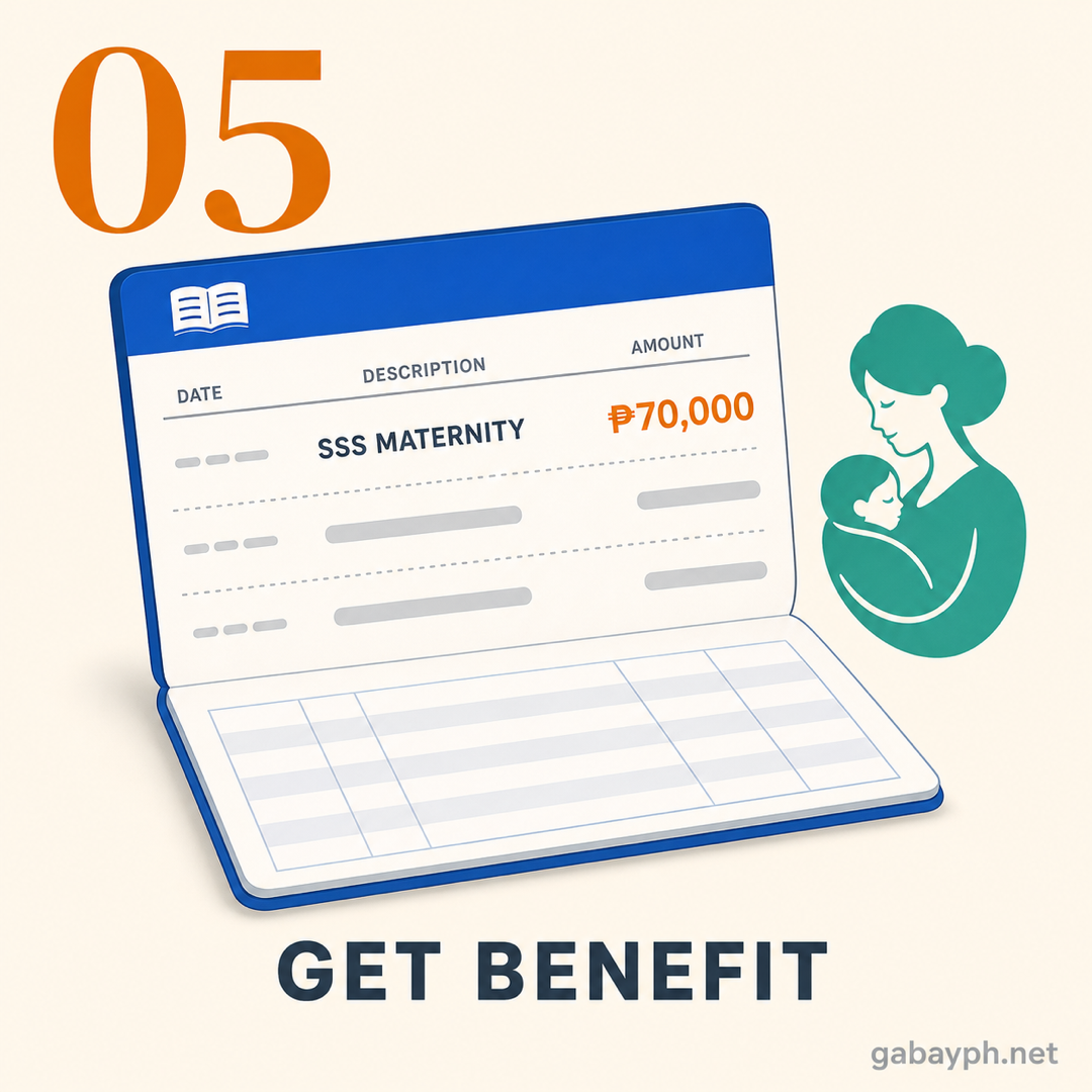 Step 5: Tanggapin ang benefit sa bank account