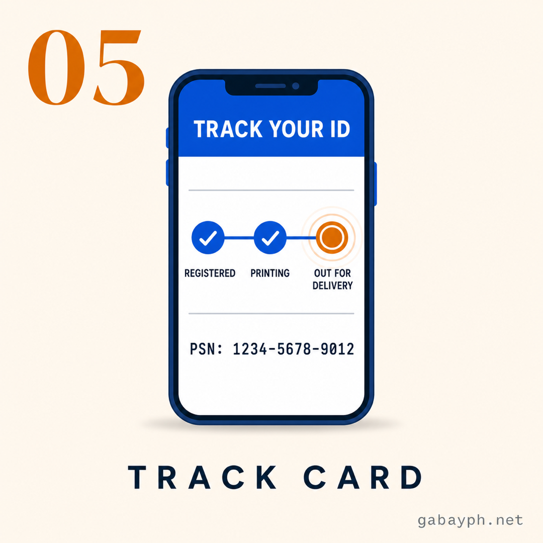Step 5: I-track ang delivery sa philsys.gov.ph