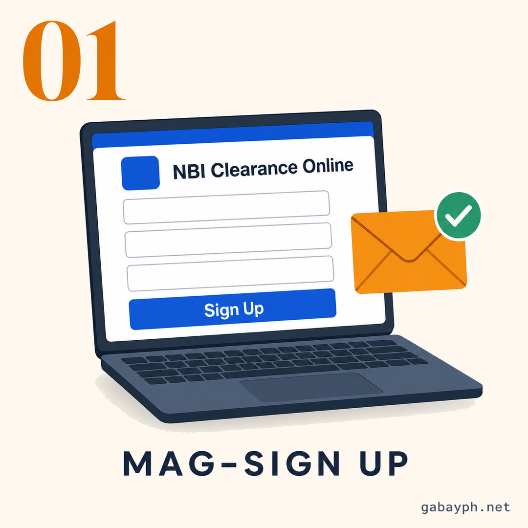 Step 1: Mag-sign up at clearance.nbi.gov.ph